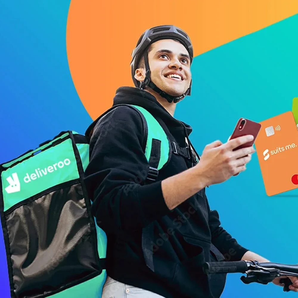 Touch takeaway software displayed on a phone used by a delivery person