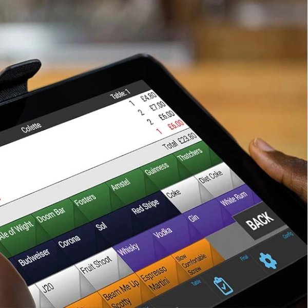 A close up of a tablet display